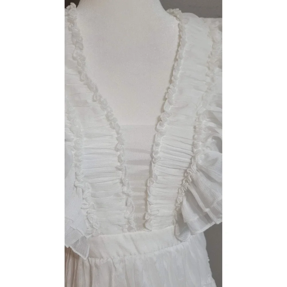 Lena white ruffle
